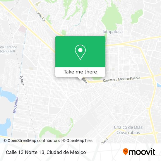 Mapa de Calle 13 Norte 13