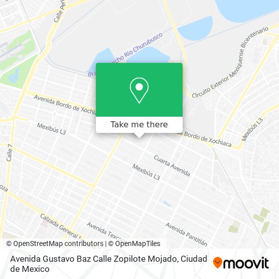 Avenida Gustavo Baz Calle Zopilote Mojado map