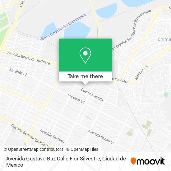 Avenida Gustavo Baz Calle Flor Silvestre map