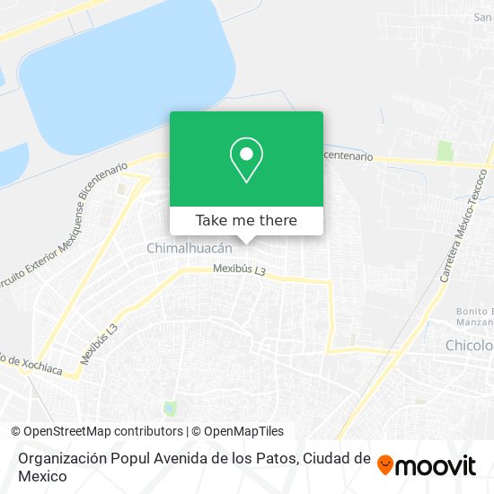 Organización Popul Avenida de los Patos map