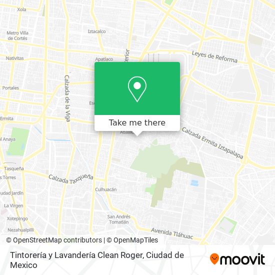 Mapa de Tintorería y Lavandería Clean Roger