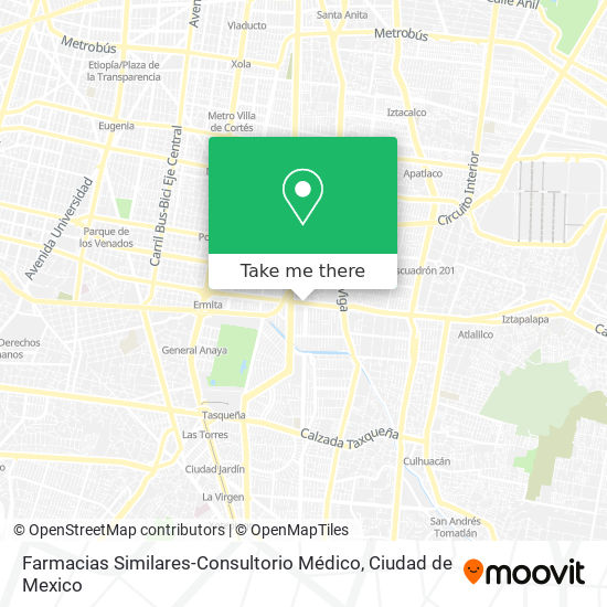 Farmacias Similares-Consultorio Médico map