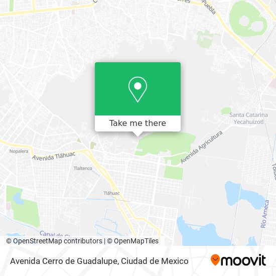 Avenida Cerro de Guadalupe map