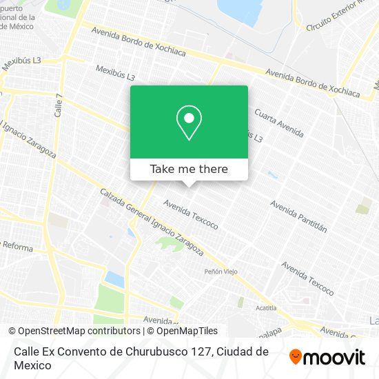 Calle Ex Convento de Churubusco 127 map