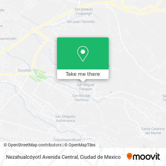Nezahualcóyotl Avenida Central map