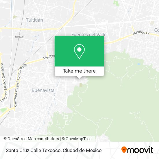 Mapa de Santa Cruz Calle Texcoco