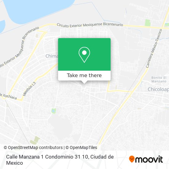 Mapa de Calle Manzana 1 Condominio 31 10