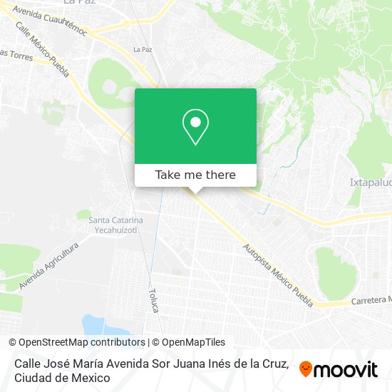 Calle José María Avenida Sor Juana Inés de la Cruz map