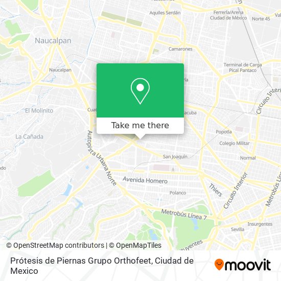 Prótesis de Piernas Grupo Orthofeet map
