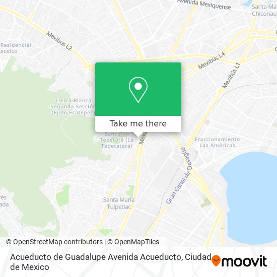 Mapa de Acueducto de Guadalupe Avenida Acueducto