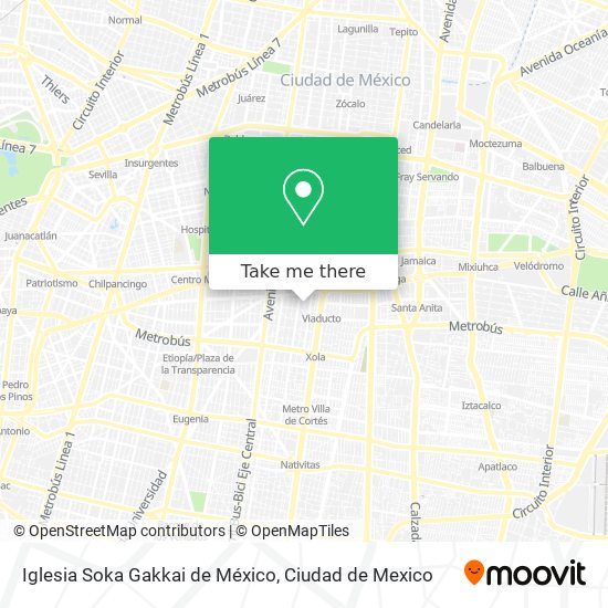 Iglesia Soka Gakkai de México map