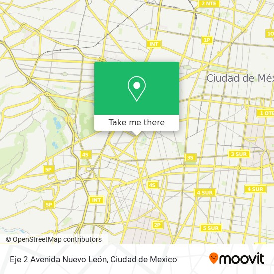 Eje 2 Avenida Nuevo León map