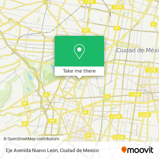 Eje Avenida Nuevo León map