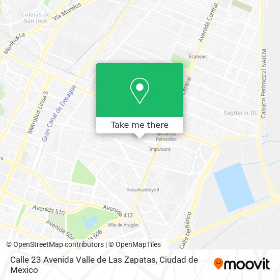 Calle 23 Avenida Valle de Las Zapatas map