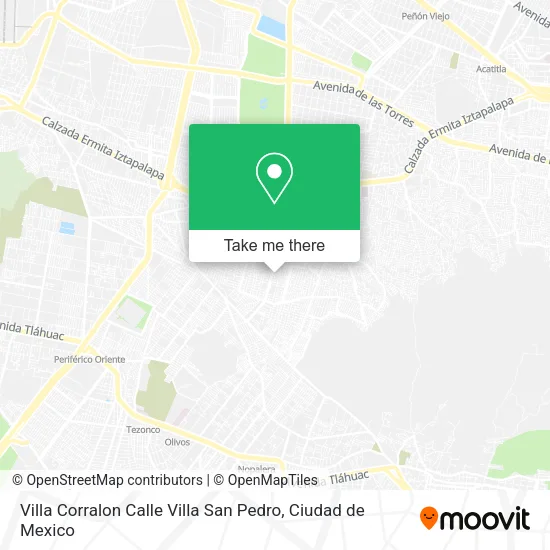 Villa Corralon Calle Villa San Pedro map