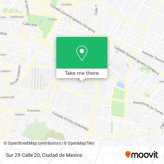 Mapa de Sur 29 Calle 20