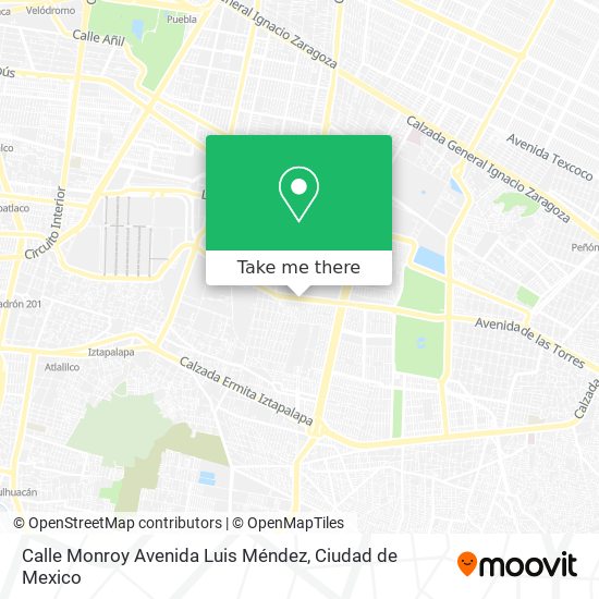 Calle Monroy Avenida Luis Méndez map