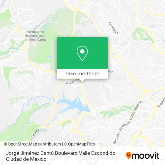 Mapa de Jorge Jiménez Cantú Boulevard Valle Escondido