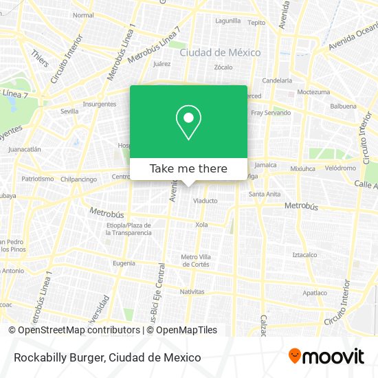 Mapa de Rockabilly Burger
