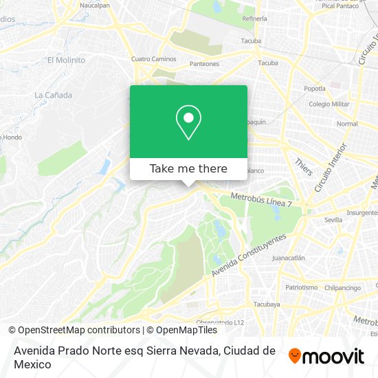 Mapa de Avenida Prado Norte esq Sierra Nevada