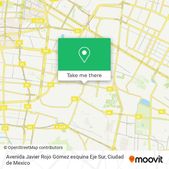 Avenida Javier Rojo Gómez esquina Eje Sur map