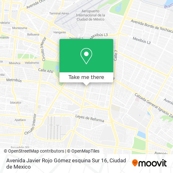 Avenida Javier Rojo Gómez esquina Sur 16 map