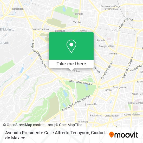 Avenida Presidente Calle Alfredo Tennyson map