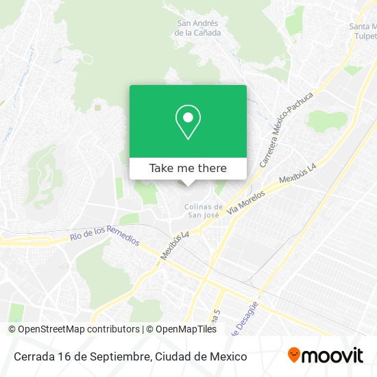 Cerrada 16 de Septiembre map