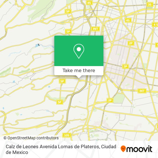 Calz de Leones Avenida Lomas de Plateros map