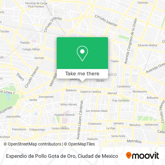 Expendio de Pollo Gota de Oro map