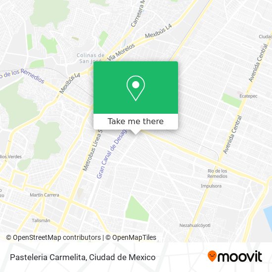 Mapa de Pasteleria Carmelita