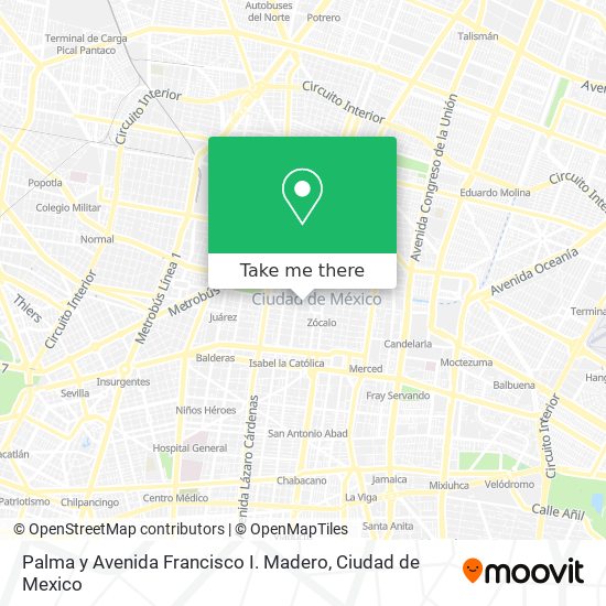 Palma y Avenida Francisco I. Madero map
