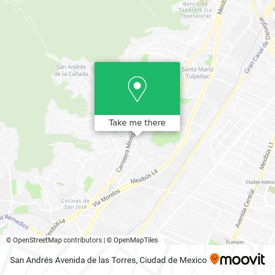 San Andrés Avenida de las Torres map