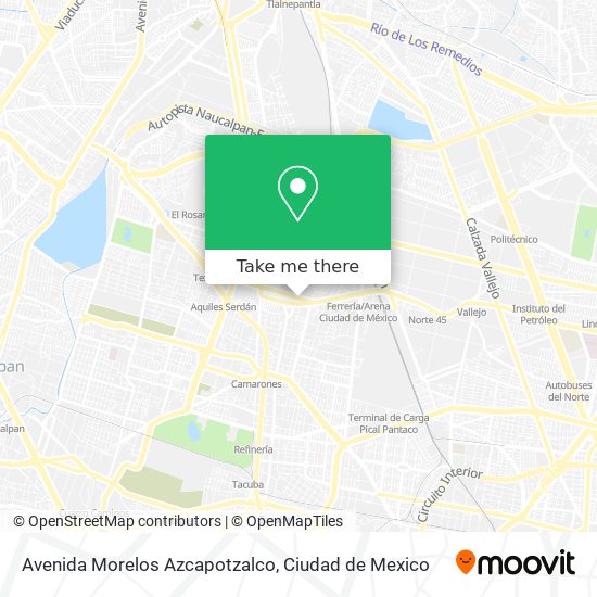 Avenida Morelos Azcapotzalco map