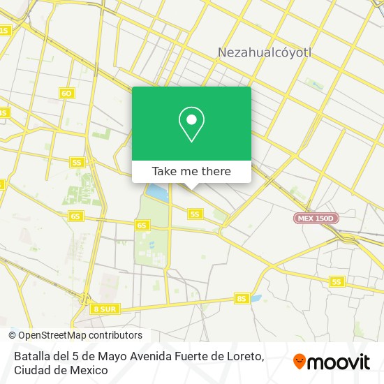 Mapa de Batalla del 5 de Mayo Avenida Fuerte de Loreto