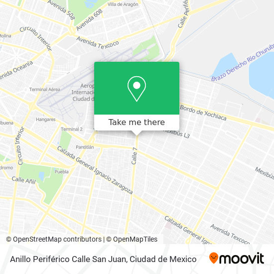 Mapa de Anillo Periférico Calle San Juan