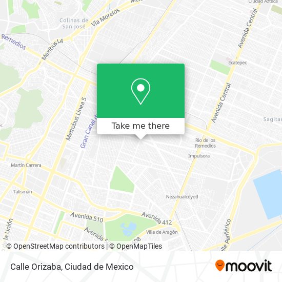 Calle Orizaba map