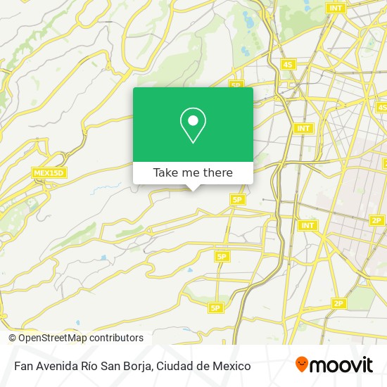 Mapa de Fan Avenida Río San Borja