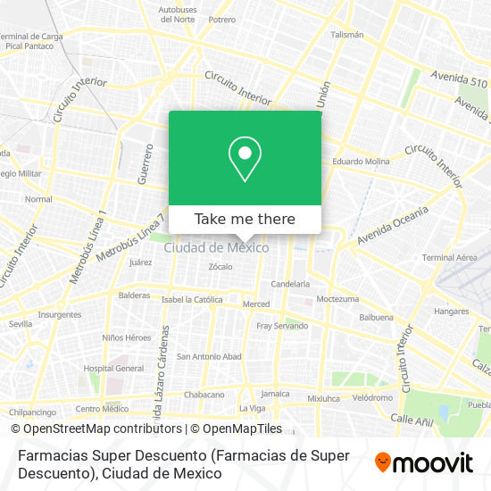 Mapa de Farmacias Super Descuento