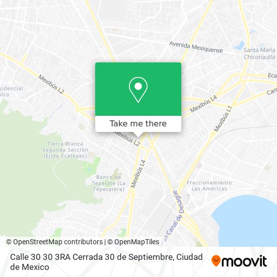 Calle 30 30 3RA Cerrada 30 de Septiembre map