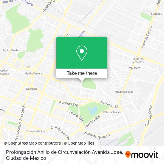 Prolongación Anillo de Circunvalación Avenida José map