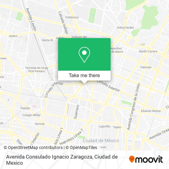 Mapa de Avenida Consulado Ignacio Zaragoza