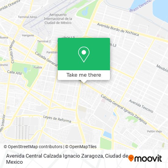 Mapa de Avenida Central Calzada Ignacio Zaragoza