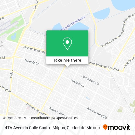 4TA Avenida Calle Cuatro Milpas map