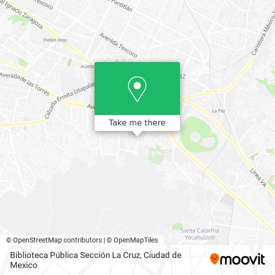 Mapa de Biblioteca Pública Sección La Cruz