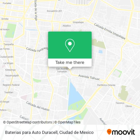 Baterias para Auto Duracell map