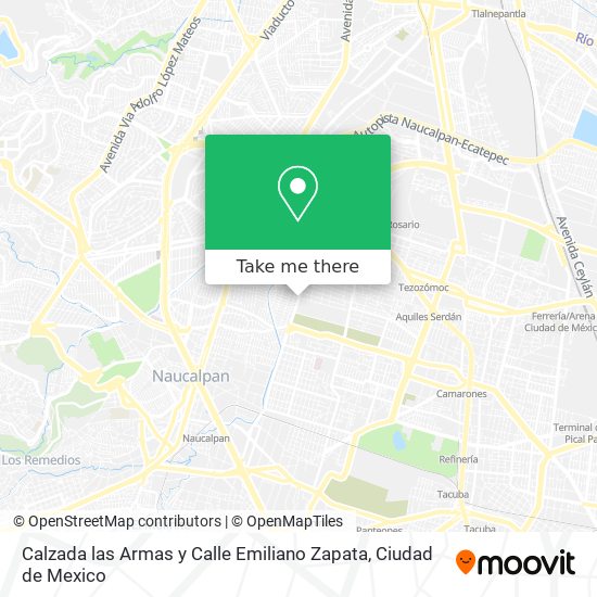 Mapa de Calzada las Armas y Calle Emiliano Zapata