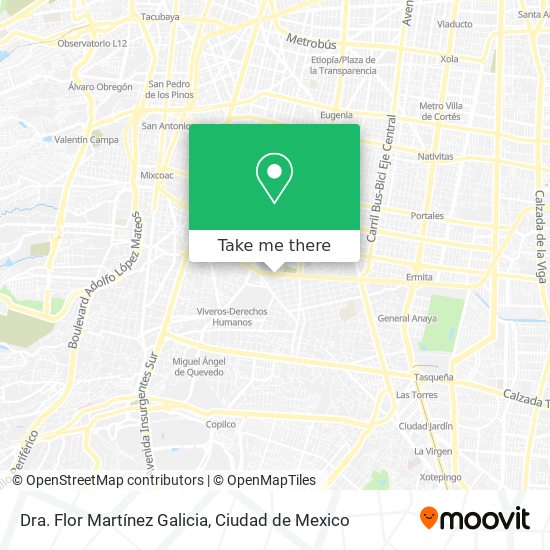 Dra. Flor Martínez Galicia map