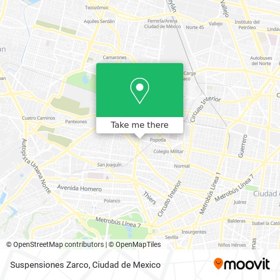 Suspensiones Zarco map