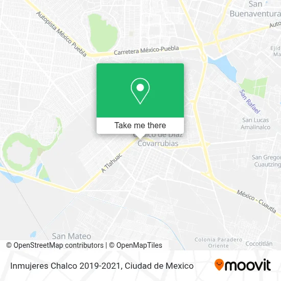 Inmujeres Chalco 2019-2021 map